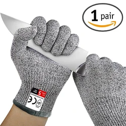 Level 5 Protection Safety Anti Cut Gloves Kitchen Cut Resistant Gloves for Fish Meat Cutting High-strength Grade Safety Gloves