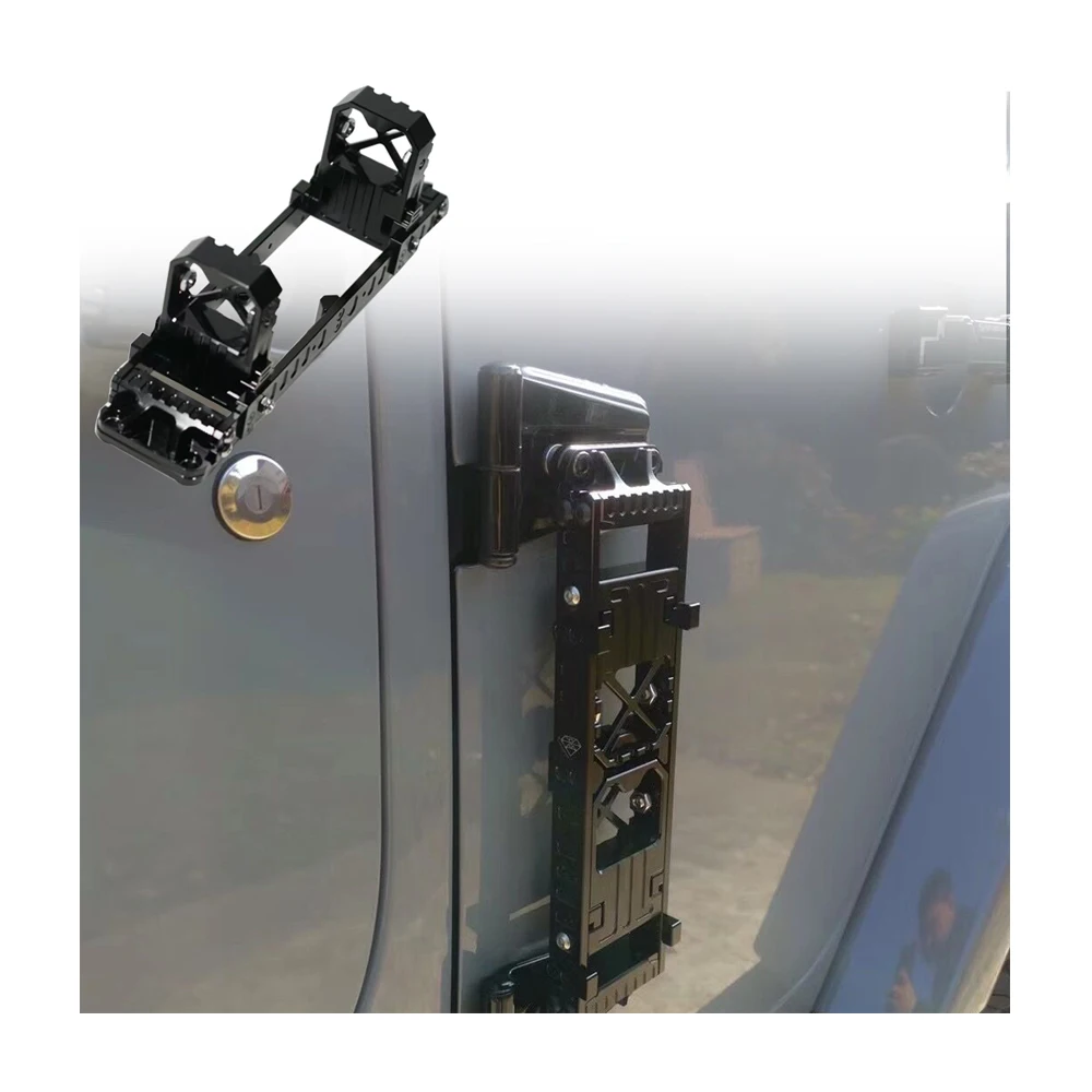 

Lantsun JL1232 side door ladder door hinge step for jeep for wrangler jk & JL aluminum alloy material side door pedal custom