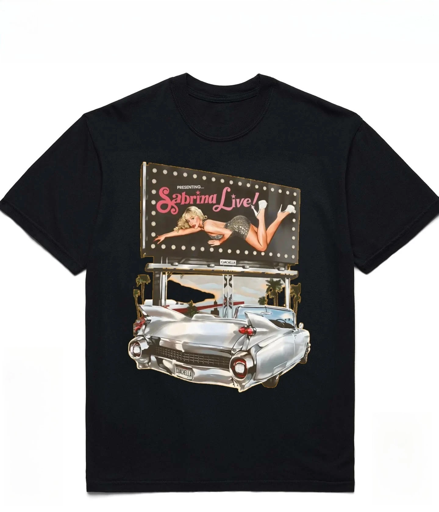 Camiseta Unisex de Algodón 100% con Gráfico del Festival de Música de Sabrina Carpenter 2026, Nueva Moda Vintage de Verano, Camiseta Oversize para Hombre y Mujer