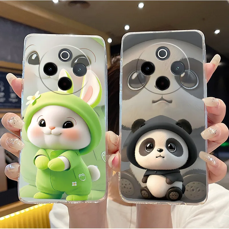 Funda suave a prueba de golpes con diseño único para Vivo iQOO Z10/Y300 Pro/Y300 Pro+ Plus/T4, funda con patrón de dibujos animados divertidos, carcasa transparente de TPU