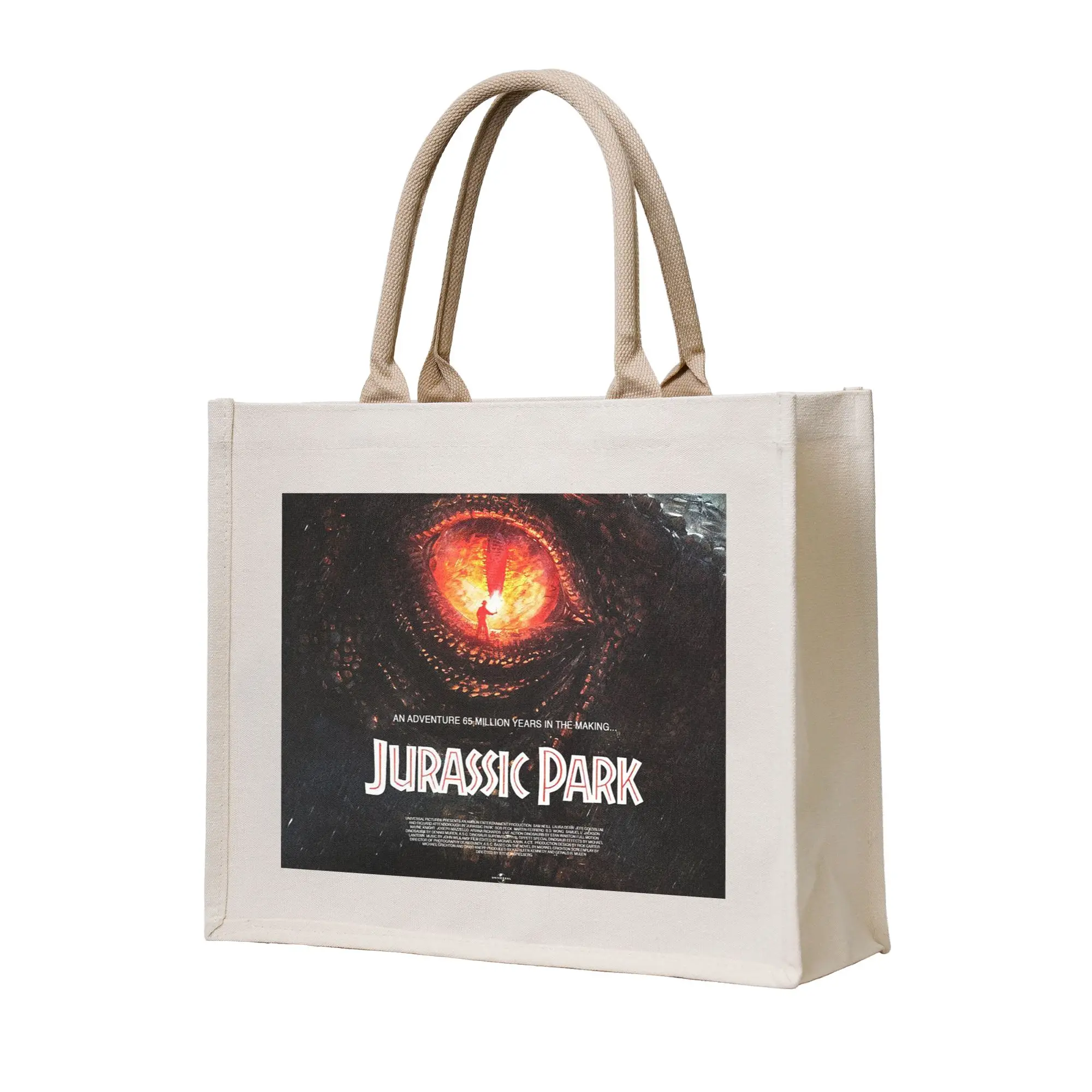 

Сумки для покупок Jurassic World, холщовая складная сумка-тоут для женщин, дорожная сумка через плечо