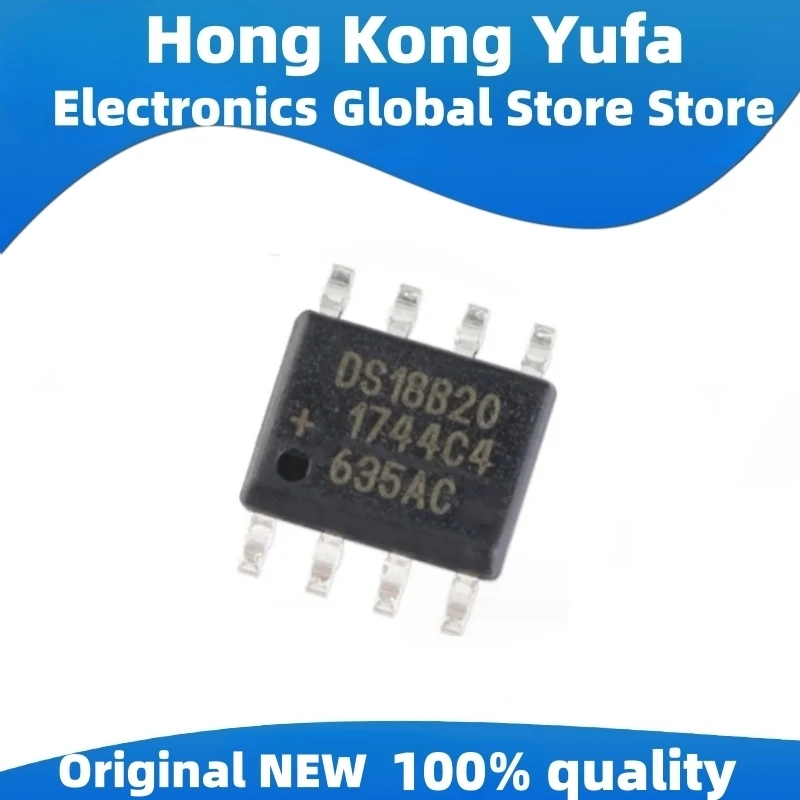 10pcs DS18B20Z SOIC-8 New Original Temperature Sensor Digital, Local -55°C ~ 125°C 12 b 8-SOIC