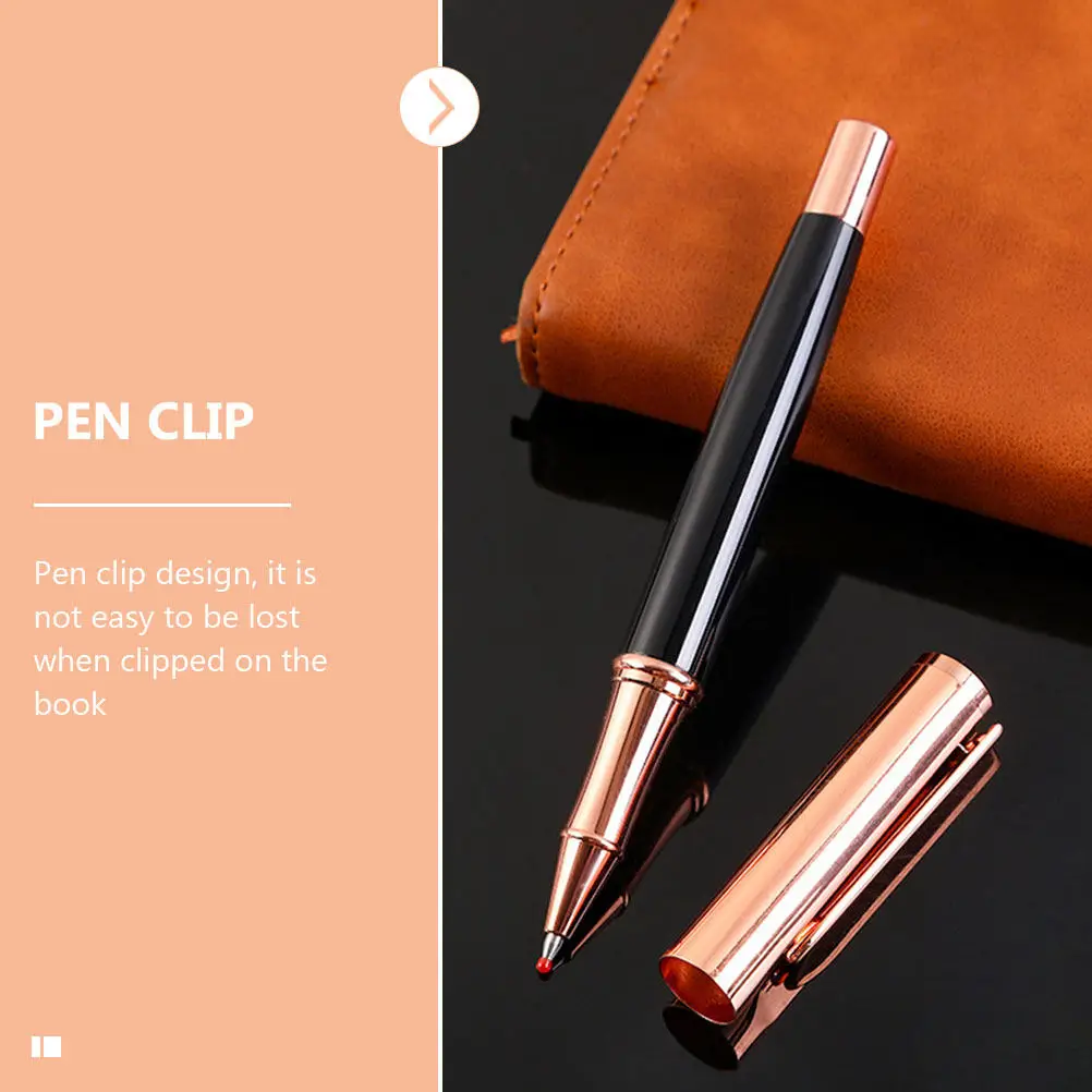 

Элегантная металлическая ручка со средним наконечником, гелевые чернила, для офиса, совещаний, конференций, ведения дневников, профессиональный подарок