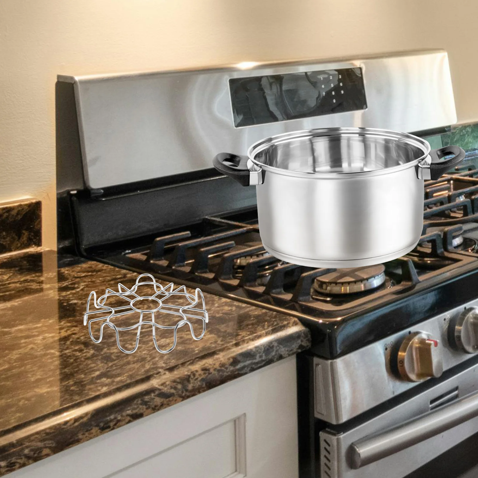 

304 Stainless Steel Multipurpose Egg Steamer Rack Kitchen Holder Steaming Rack for Eggs Vegetables Fish Crab Tamales