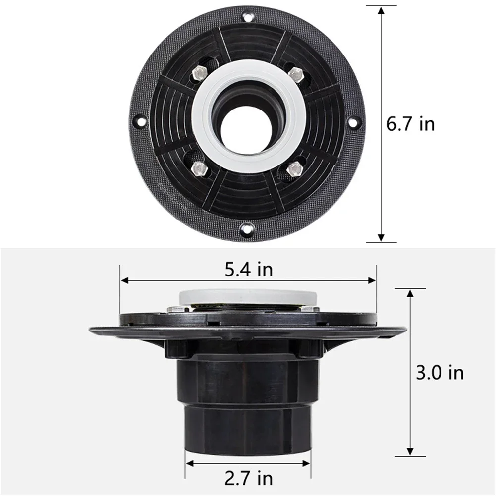 2 Inch Shower Drain Flange Drain Base For Linear Square Drain Installation Drain Connector Flange Home Improvement