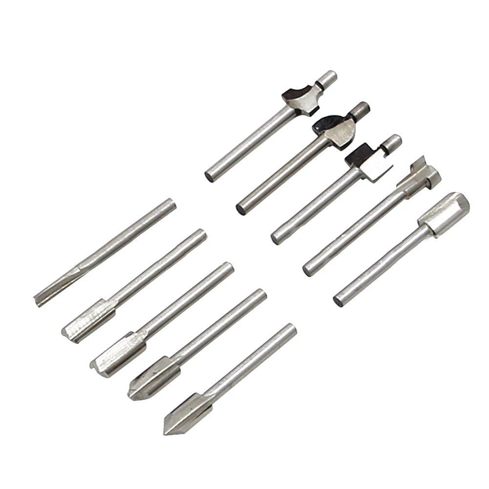 Building Toy Houses Carbide Carving Tool DIY Woodworking Cutter Titanium-plated Various Shapes 1/8 Inch Handle