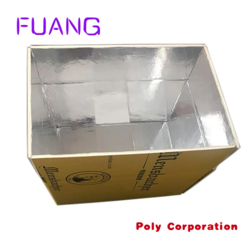 Custom  Thermal insulated frozen shipping box Aluminium Foil Insulation epe/xps Cartons for cold chain pacpacking box for small 