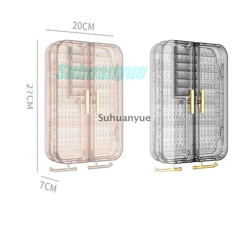 

Wall-Mounted Large Capacity Jewelry Storage Box Earring Necklace Display Stand Elegant Ornate Jewelry Holder Nordic Style