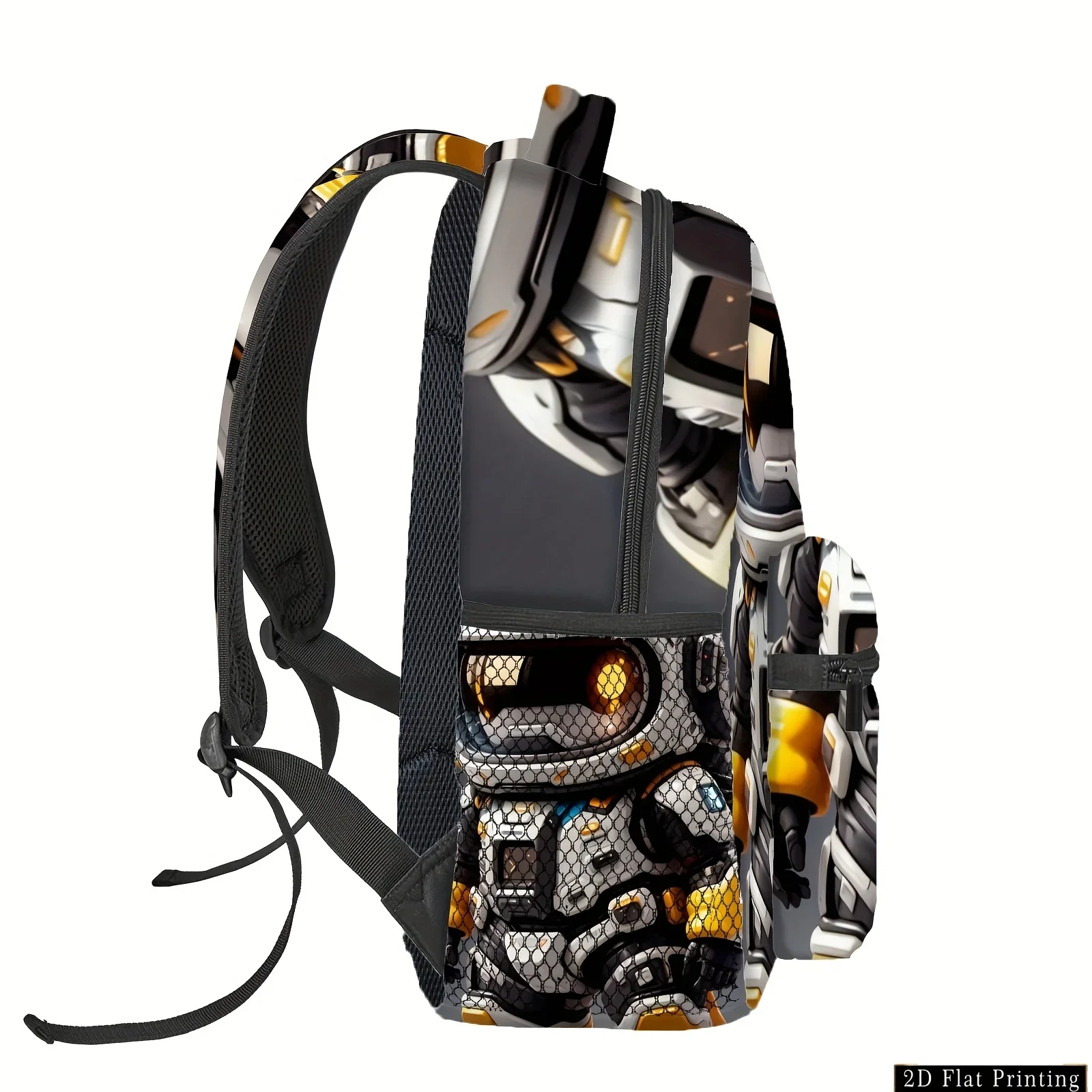 Custom Bag Stylish Polyester Fiber Backpack With 2D Flat Printing, Designed For Casual Use, Offering Ample Space, Lightweight, D