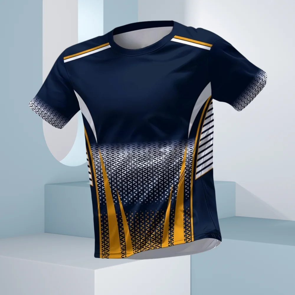 Summer T-shirt for Men,Sports T-shirt for Running and Fitness,Casual Round-neck T-shirt,Tennis and Badminton T-shirt for Men - view 6