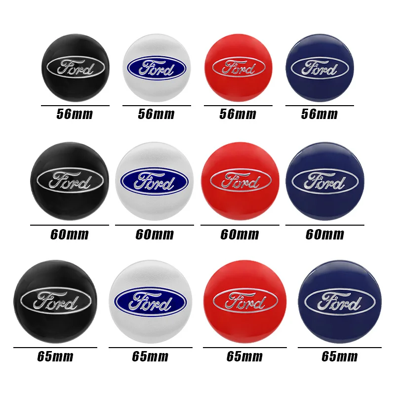 

4pcs 56/60/65mm Car Exterior Decorative Accessories Wheel Hub Center Cap Stickers Accessories For Ford Focus MK2 MK3 Mondeo Kuga