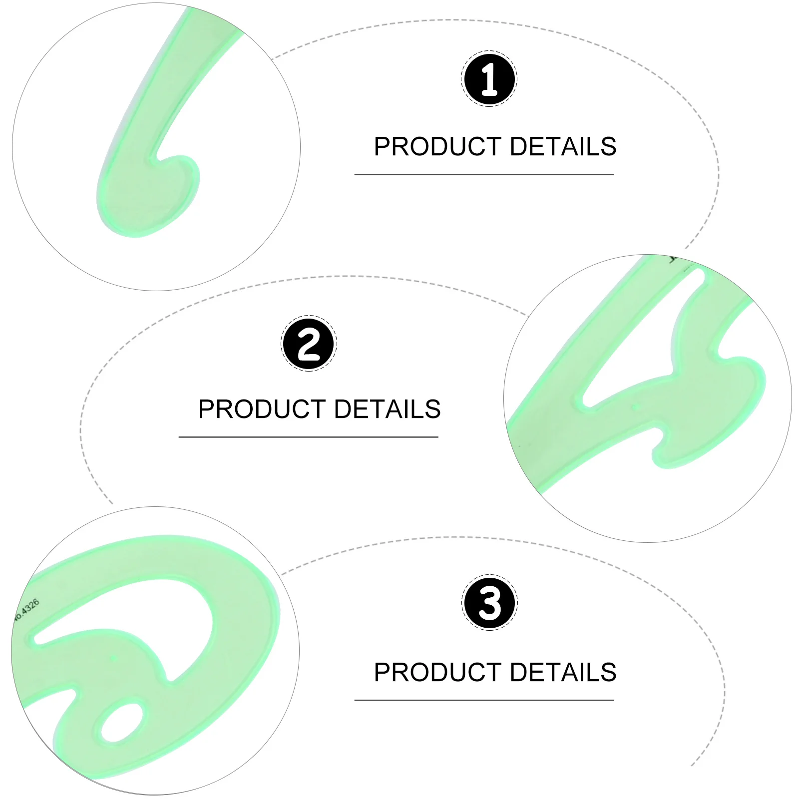 

6Pcs Drawing Template Stencil Plastic Geometric Rulers Multiple Shape Drawing Tools for Students Architects Art Design