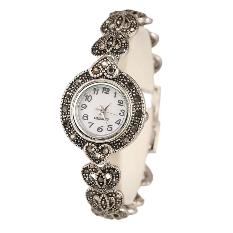 

Vintage Silver Quartz Wristwatch for Women Luxury Bracelet Watches Alloy Strap Small Dial Elegant Ladies Watch Relogios Feminino