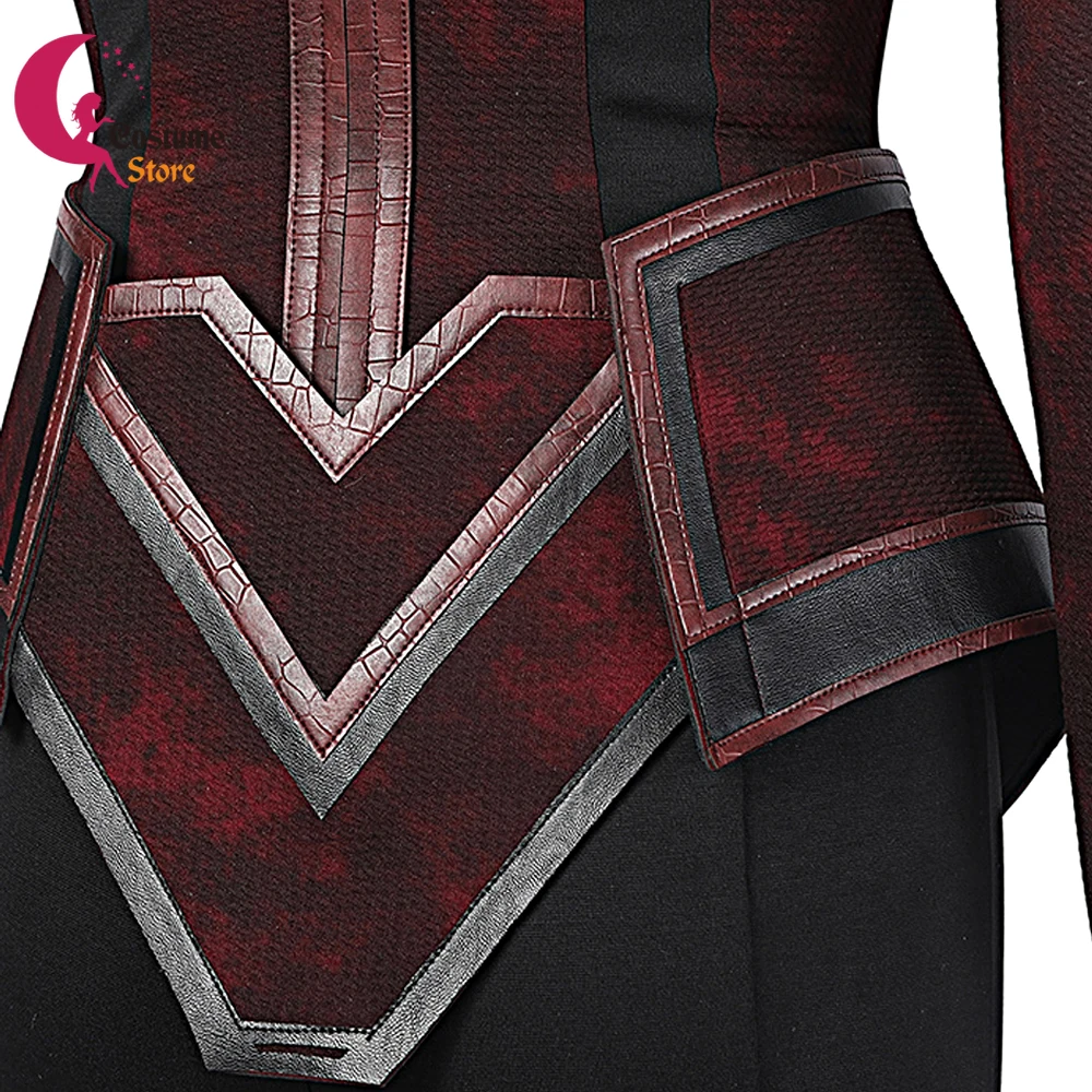 Costume Cosplay de sorcière Wanda Maximoff, déguisement d'halloween, masque de carnaval, sur mesure