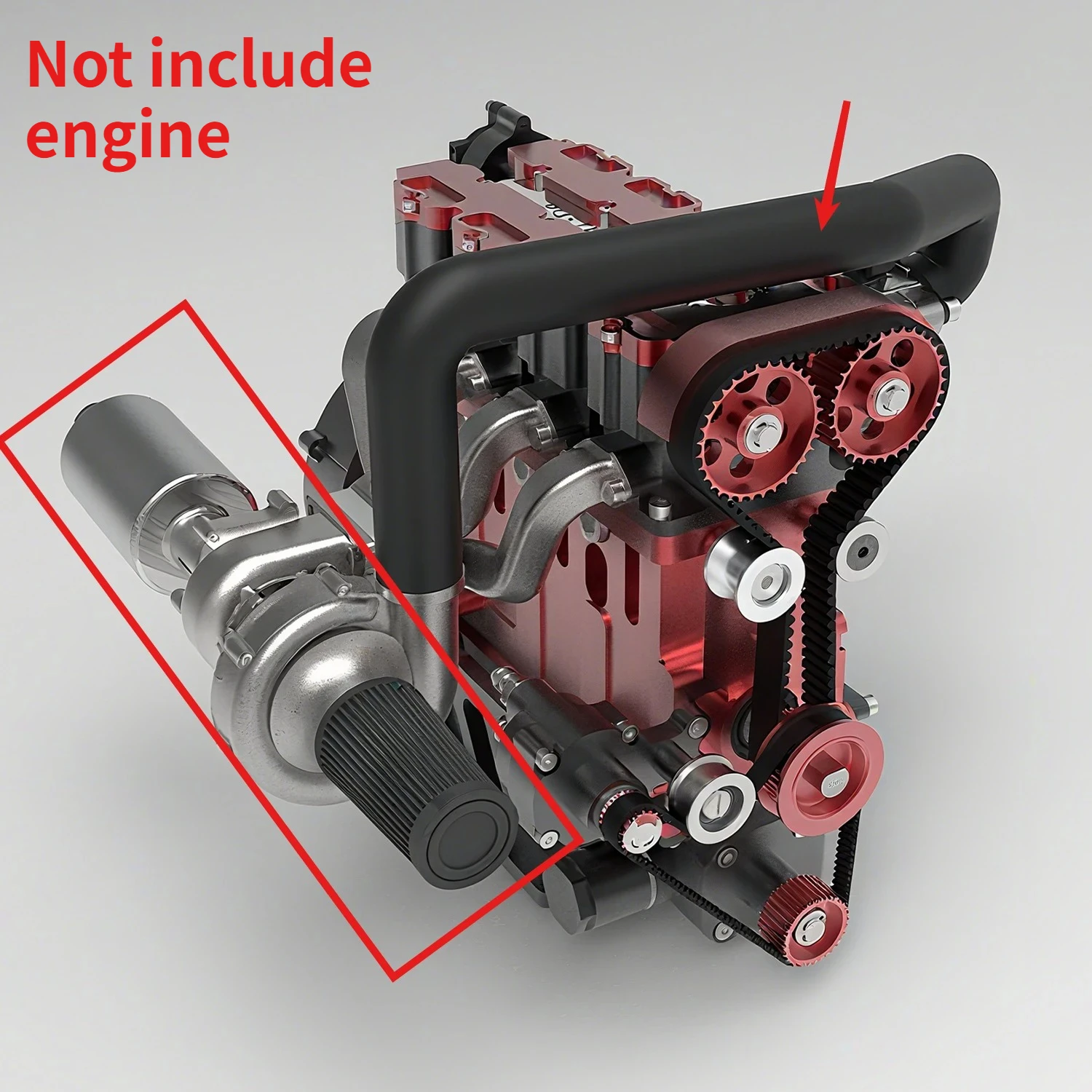 Turbocompresseur en métal, accessoires de modèle de moteur, processus d'impression en métal 3D, peut être modifié, modèle de moteur, jouets