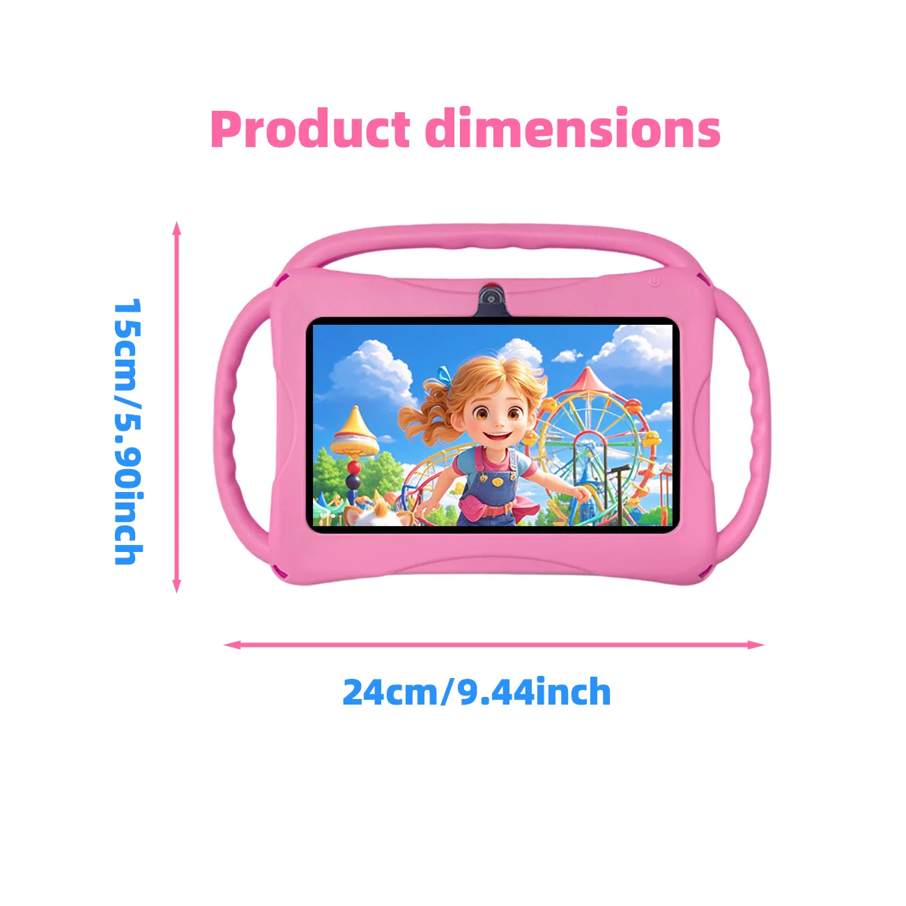Tableta para niños de 7 pulgadas Android12, WiFi, batería de 3000mAh, cámara Dual, tableta educativa para niños y niñas, regalo para niños