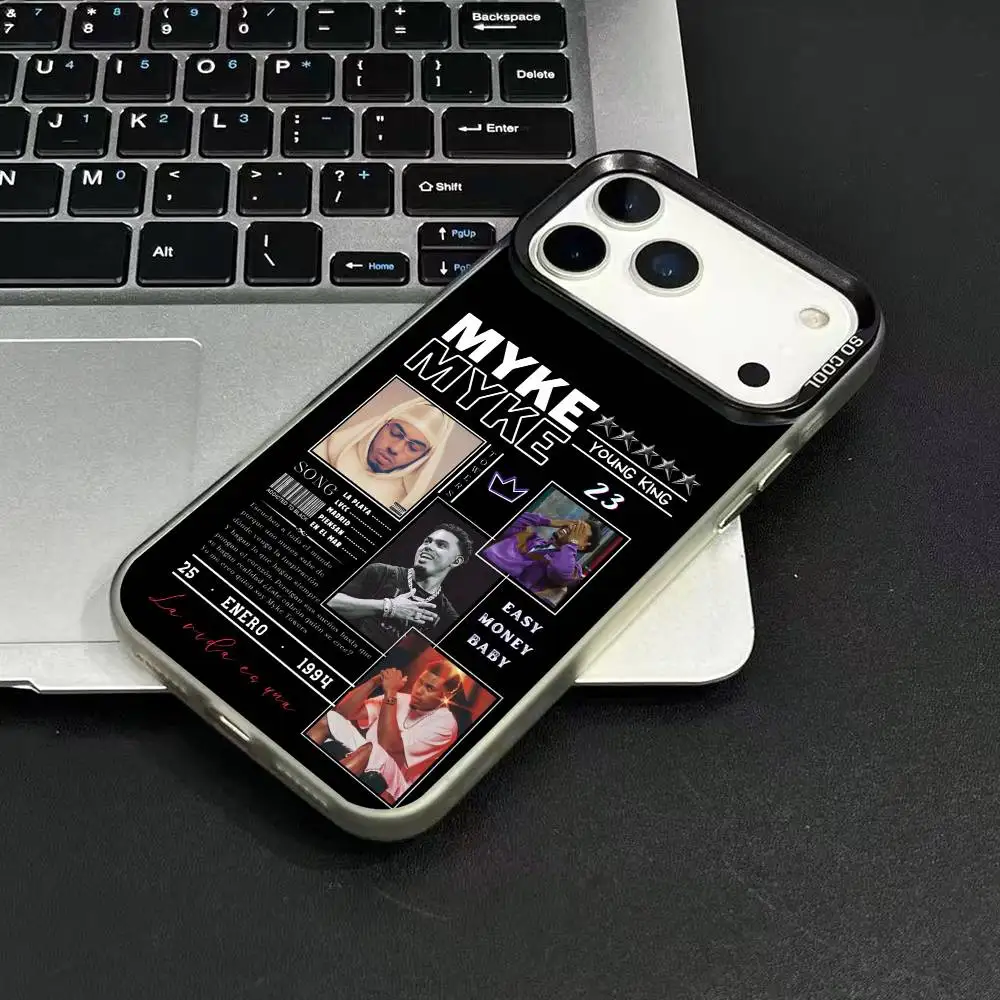 مغني الراب مايك أبراج جراب هاتف آيفون 12 13 14 15 16 17 برو ماكس زائد حماية تصفيح غطاء الهاتف #3