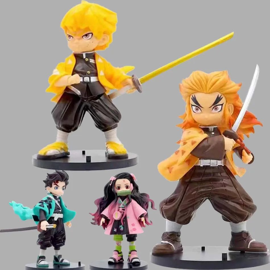 

Anime Demon Slayer Kimetsu no Yaiba figure Kamado Tanjirou Action Figure Agatsuma Zenitsu Nezuko Warrior PVC Model Toys