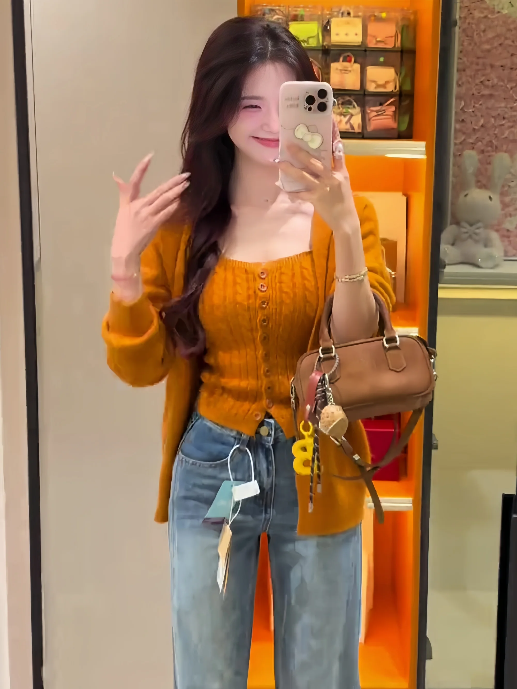 

Korean Sle Knitted Twisted Sweater Coat Women's Autumn New Arrival High-End Feeling Two-Piece Set Korean Sle Outerwear Top