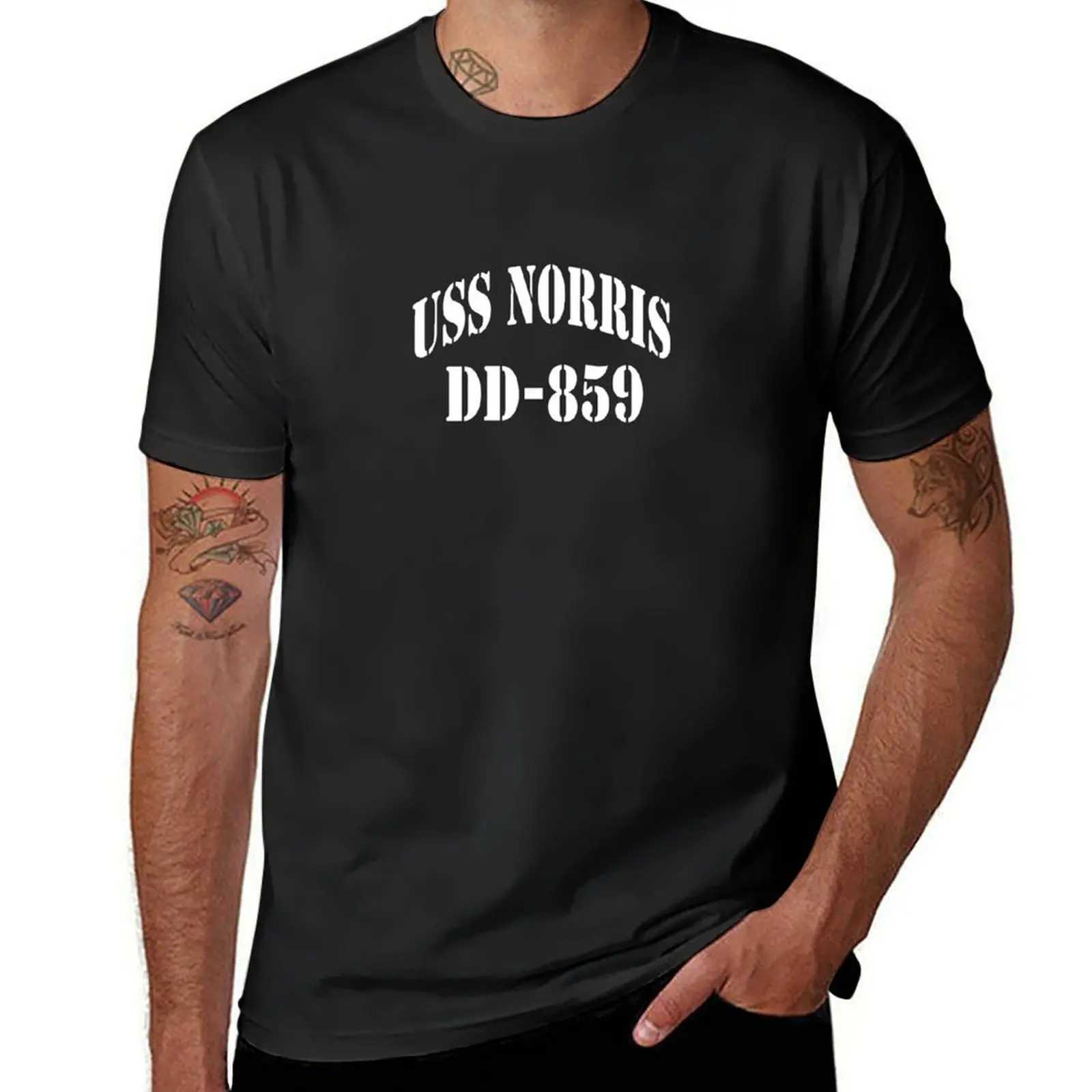 USS NORRIS (DD-859) SHIP'S STORE T-Shirt anime summer tops mens champion t shirts