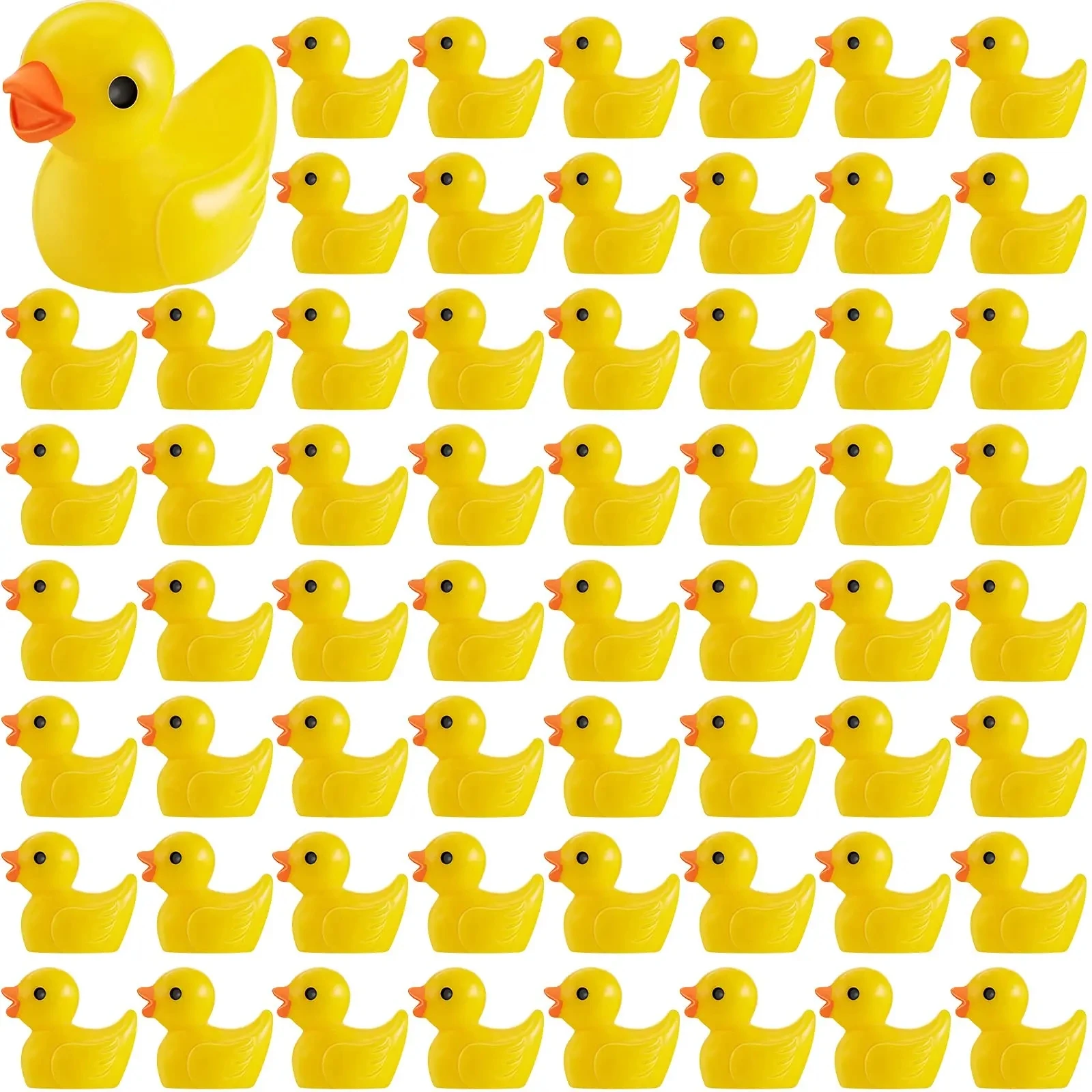 Mini Tiny Resina Patos Decoração, Hat Duck, Home Prank Game, Micro Paisagem, Aquário, Decoração Dollhouse, 50 Pcs, 100 Pcs por Conjunto