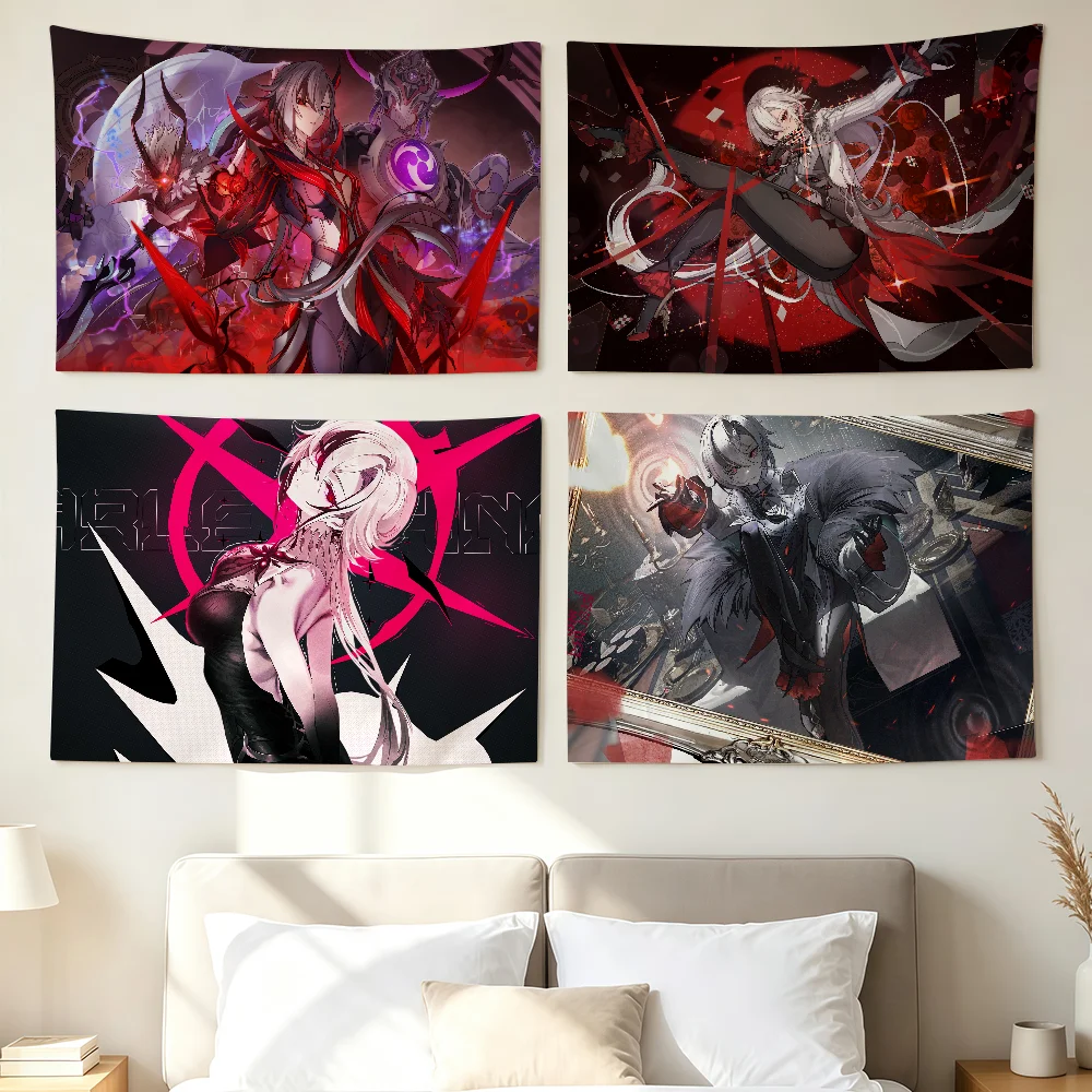 Game Genshin Impact Arlecchino Flag Wall Decorations Home Decor Suitable For Living Rooms Bedrooms Dormitories Parties Holidays