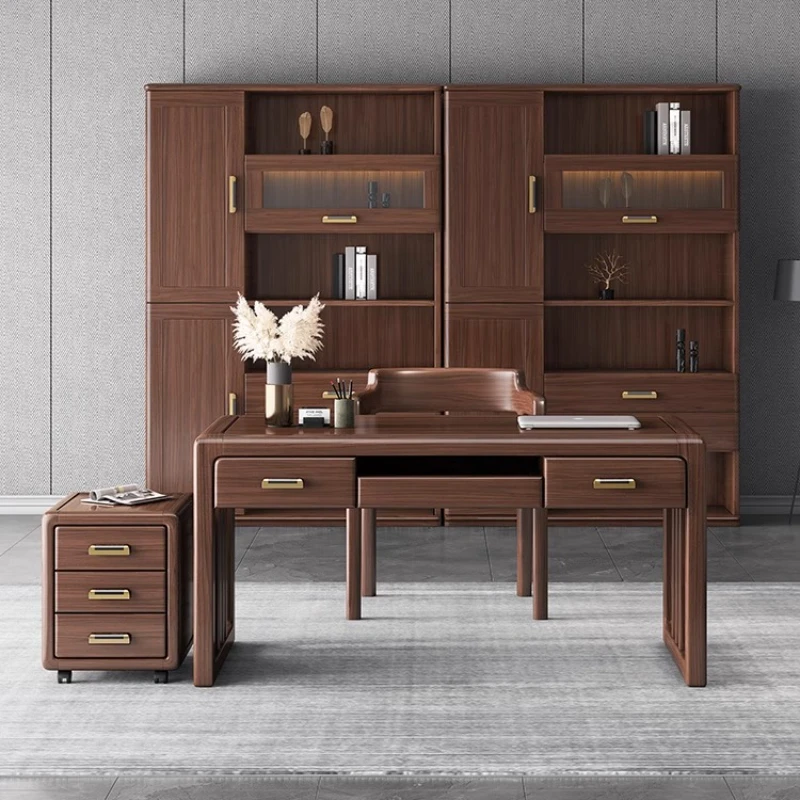 

Luxury Wooden Office Desk Drawers Storage Study Sedentary Office Desk Organizer Gaming Scrivania Da Ufficio Home Furniture