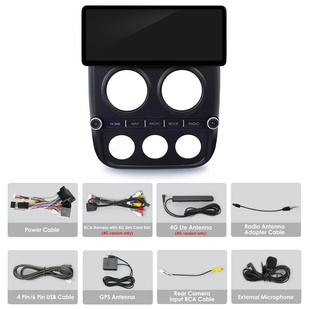 12G 256G أندرويد 14.0 CarPlay 4G WiFi نظام تحديد المواقع والملاحة بلوتوث DSP ستيريو مشغل وسائط متعددة راديو السيارة لسيارة جيب كومباس 2010-2016 #6