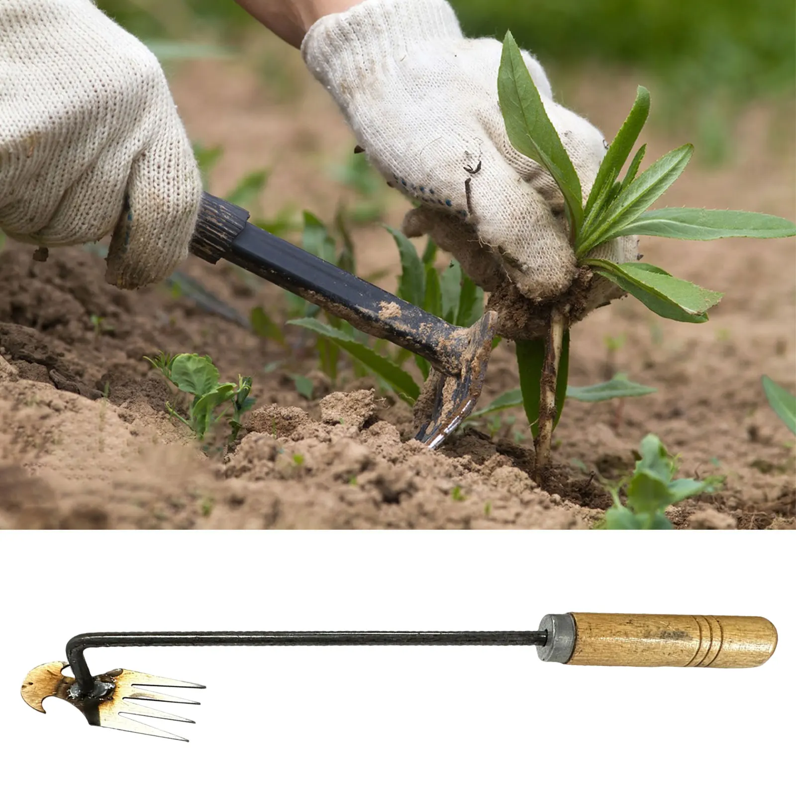 Strumento manuale per sarchiatrice da giardino strumento per sarchiatrice a manico lungo per piantare giardinaggio diserbo coltivazione di ortaggi allentamento aratura