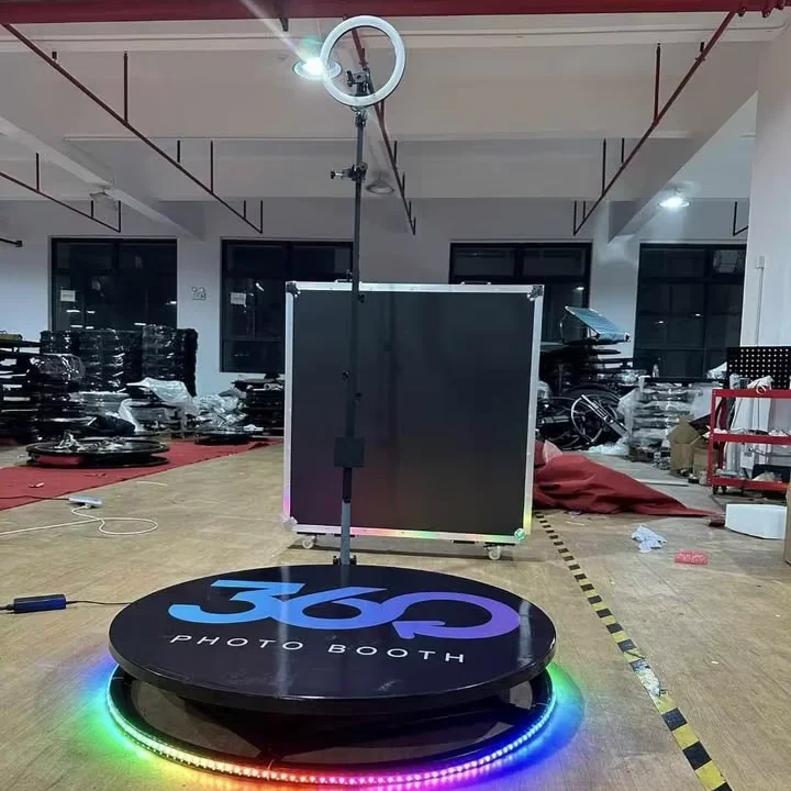

360 Degree Selfie Metals Photo Booth Machine Control for Parties Birthdays & Weddings Compatible with Ipad