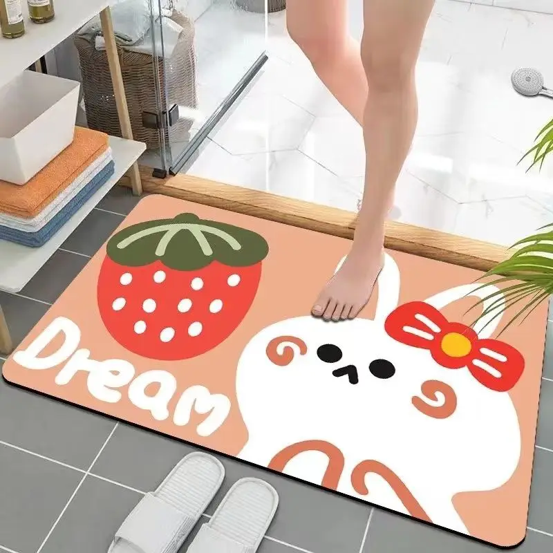 Bathroom Mat Carpet Doormat Entrance Door Room Mats Kitchen Mats for Floor Home Rug Foot Bath Accessories House Hallway Bedroom