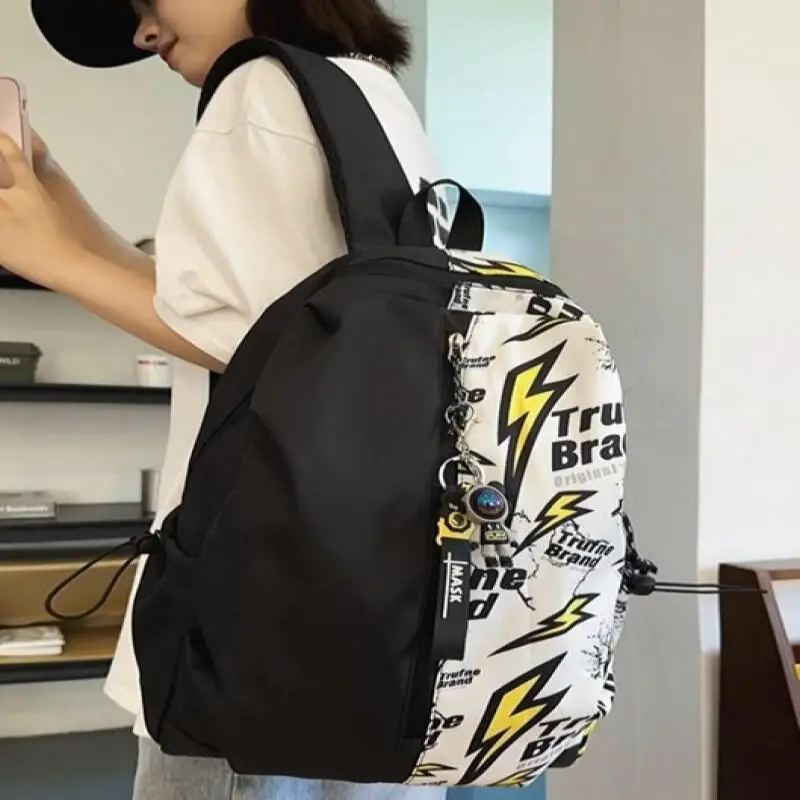 حقيبة ظهر مطبوعة متعددة الوظائف للطلاب بسعة كبيرة مع حقيبة ظهر من قماش أكسفورد مقاومة للماء ومقاومة للاهتراء وعصرية #2