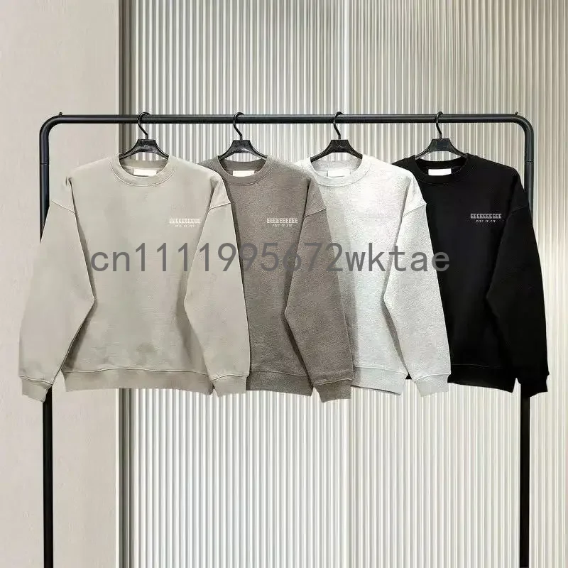 

Men‘s Sweater Oversized Pullover Classic Design 3D Metallic Texture Silicone Letter Hoodie Couple Sweater Matching Tracksuit
