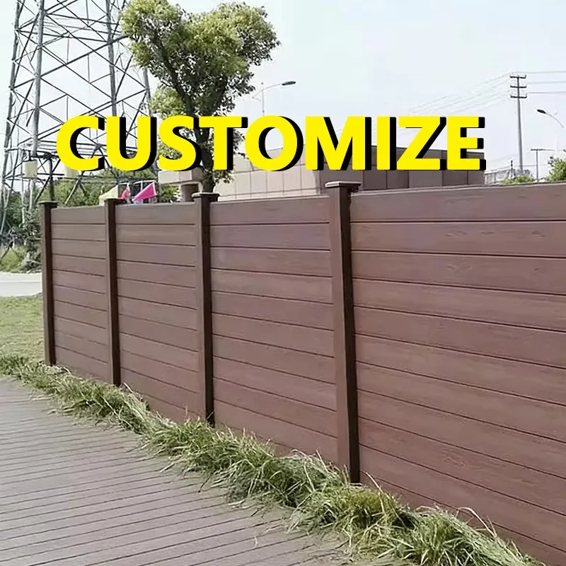 

Any Size Custom Heavy Duty WPC Privacy Fence Windproof Rainproof Weatherproof Outdoor Commercial Residence Garden Backyard Panel