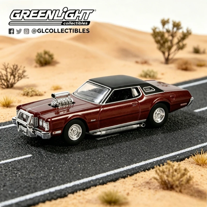 GreenLight 1:64 Serie Hollywood 41 - The Raven (1994) - T-Birds 1973 Ford Thunderbird, Modelo de Auto de Aleación Fundida a Presión, Regalo Coleccionable