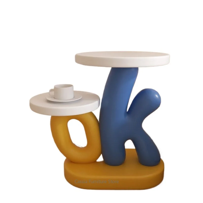 Multi-Function Nordic Accent Table Dopamine Design Portable Nightstand for Living Room Corner and Bedside