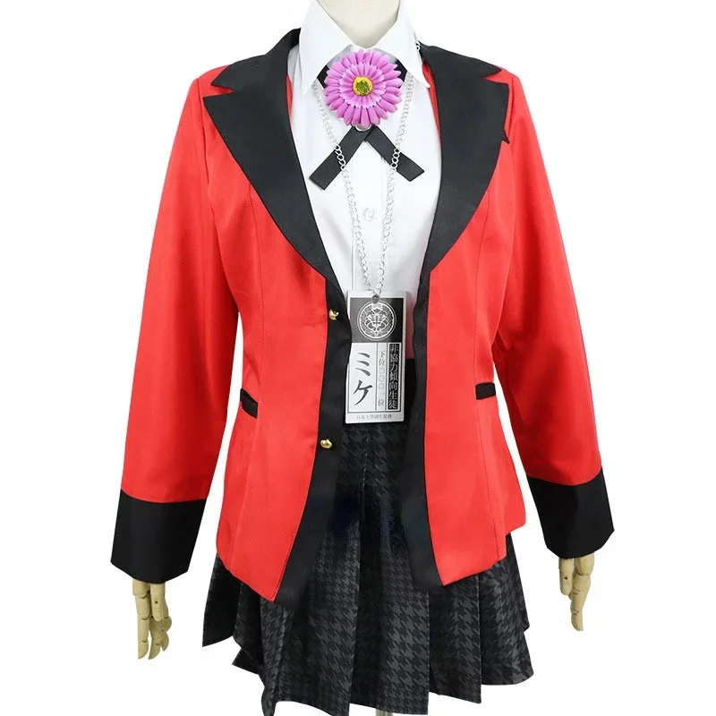 

Anime Kakegurui Jabami Yumeko Yumemite Yumemi Full Cosplay Costume Including Socks Wig