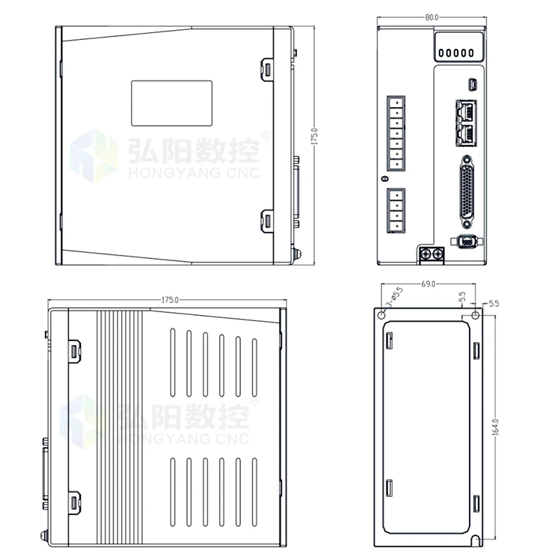 Leadshine 1500W 220V 9.5A AC Servo Driver L7-1500+ AC Servo Motor ACM13015H2 Encoder 17 Bit Brake Resistance Motor