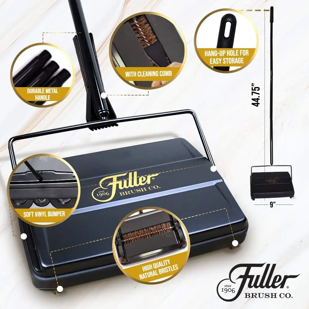 Electrostatic Carpet & Floor Sweeper with Extra Rubber Rotor - 9