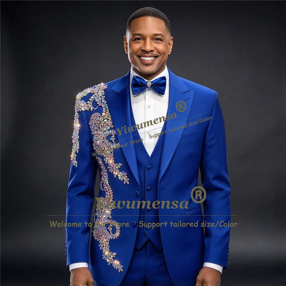 Men's Embellished Three-Piece Suit — product detail 7