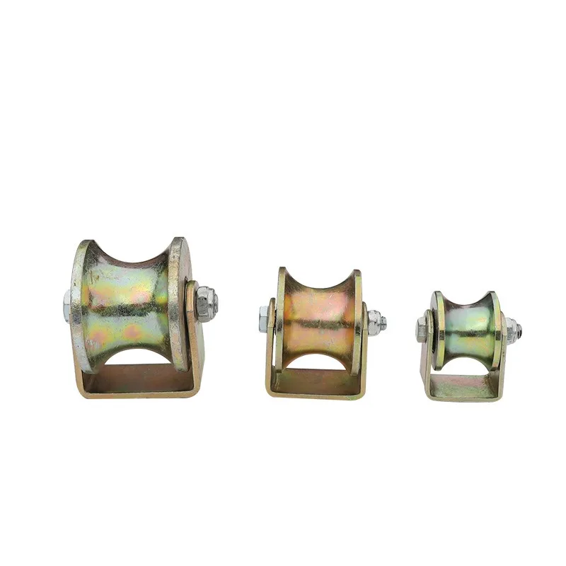 Steel Pipe U Type Trolley Wheel 6mm 1 Inch 1.5 Inch 2 Inch Tube Track Wheel Door Sliding Hanger Wheel