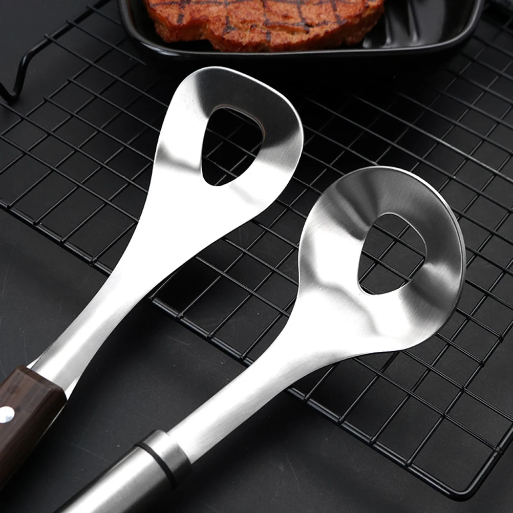 

Stainless Steel Meatball Making Spoon Non Stick Wood Handle Easy Clean Kitchen Gadget for Home Restaurant Hotel Long