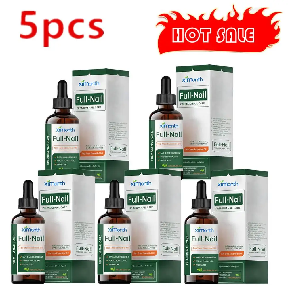 

5pcs Tea Tree Nail Fungus Treatment Essential Oil Serum Feet Nails Repair Care Essence Cream Anti Infection Toe Fungal Removal