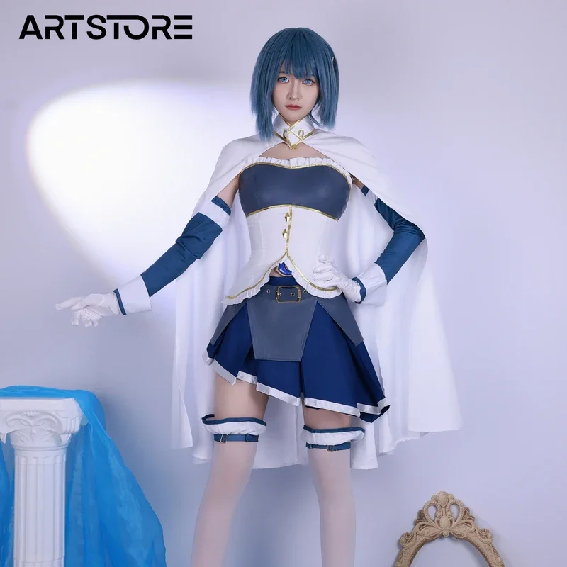 Game Puella Magi Madoka Magica Miki Sayaka Cosplay Costume Role Play Comic With Dress Hallowmas Party Wigs Anime Prop