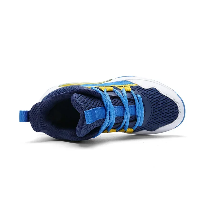 Zapatillas de baloncesto atléticas para niño, zapatos de entrenamiento antideslizantes para gimnasio y Fitness, color azul, 990