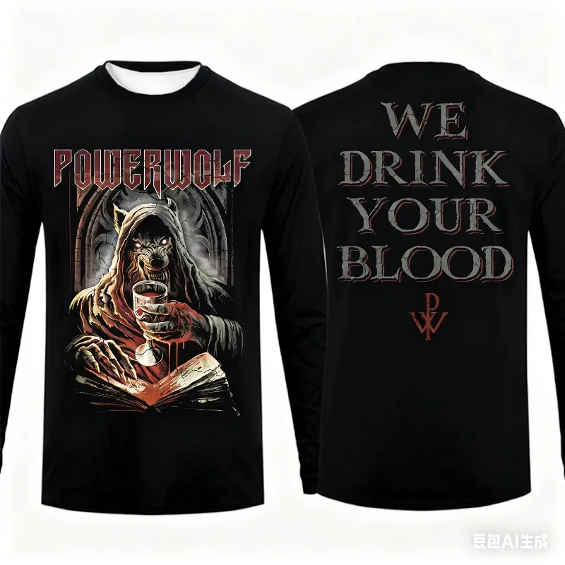 

Длинный рукав с 2D-принтом Heavy Metal Rock — эксклюзивная персонализированная экипировка для любителей металлов, модная уличная одежда для сцены рок