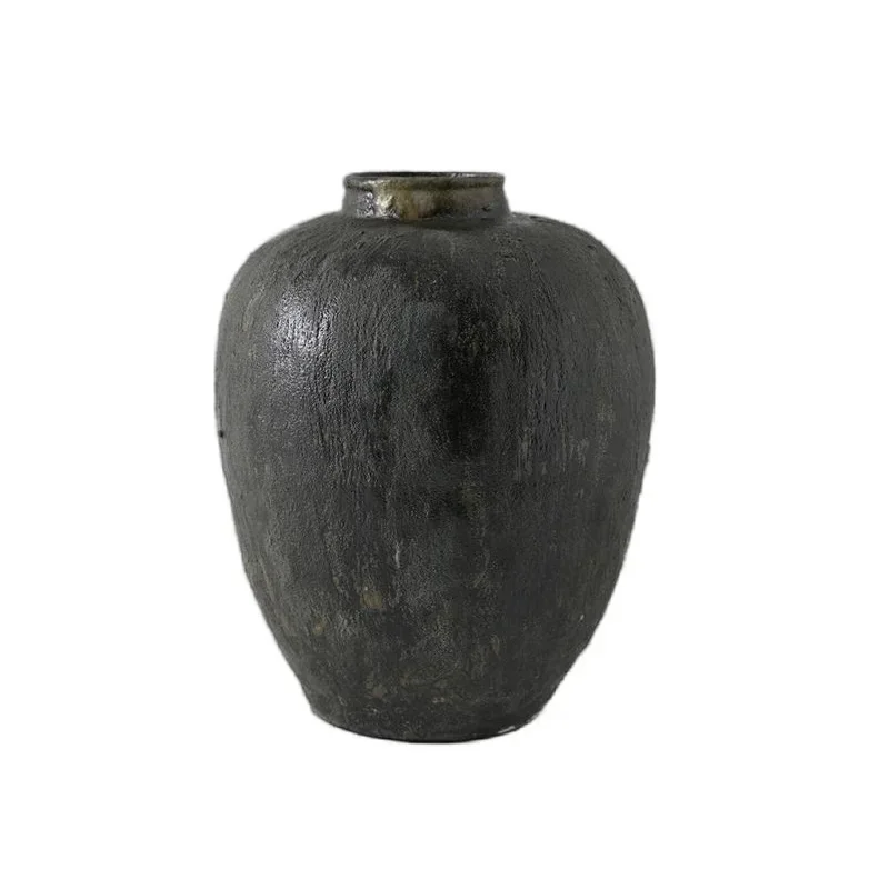 

Wabi Sand Zen style handmade ceramic vase, desktop ceramic jar flower arrangement device