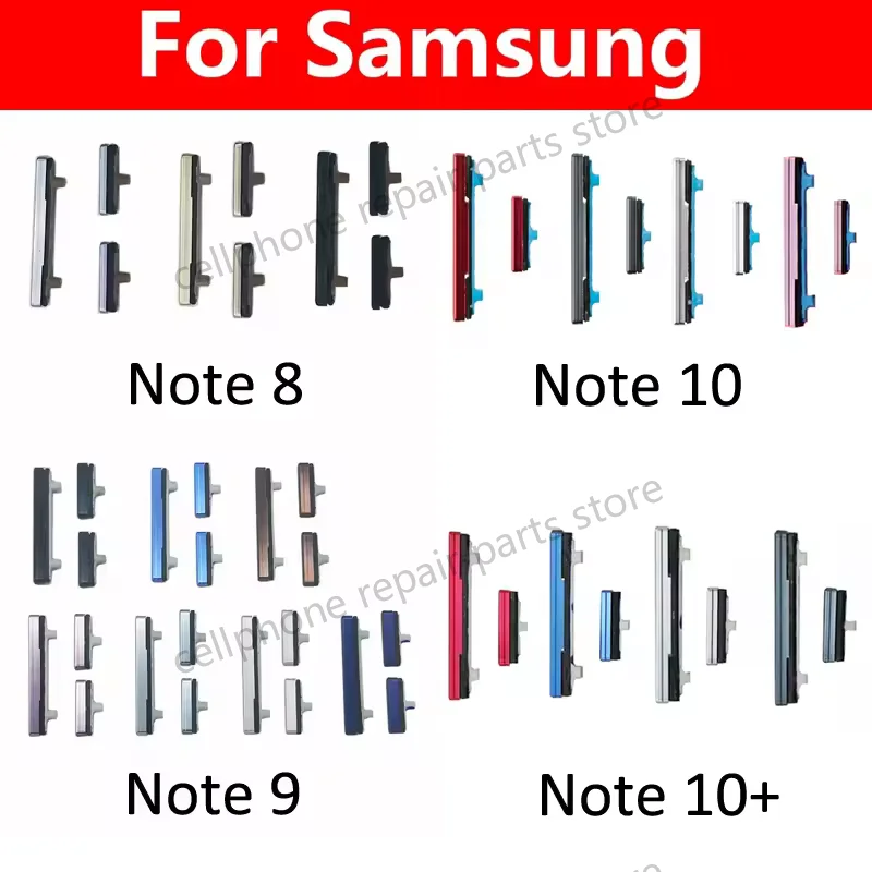 NEW Phone Power Volume Side Button Key For Samsung Galaxy Note 7 8 9 10 Plus External Volume Button + Power ON OFF
