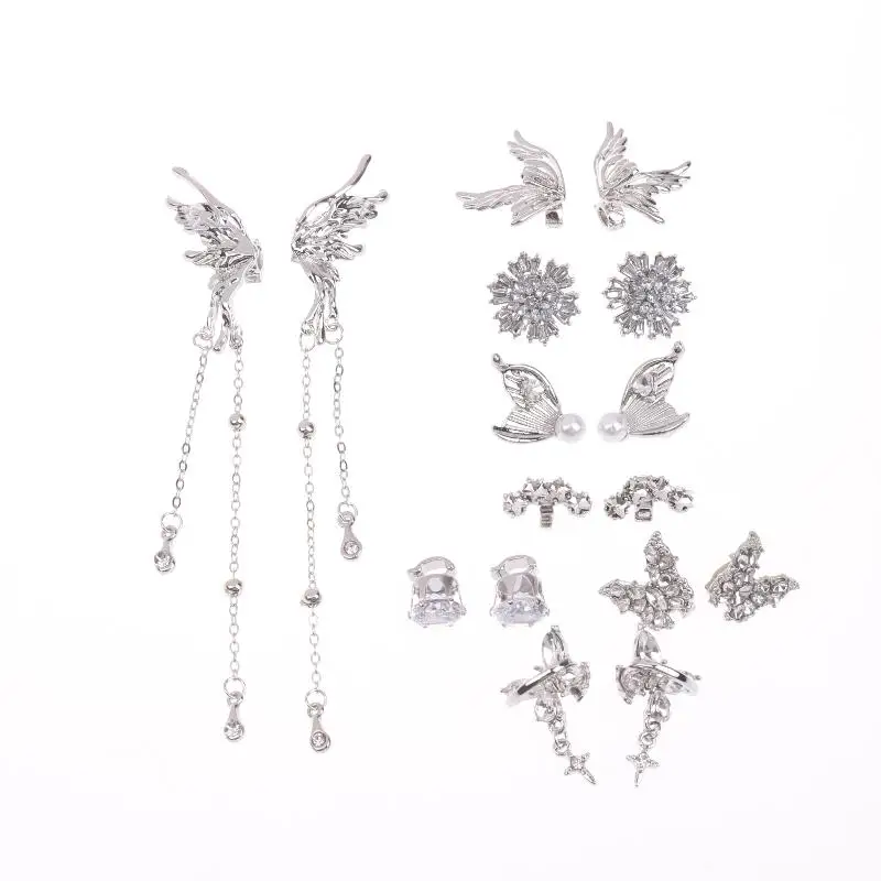 1 Pair Clip On Rhinestone Earbuds Removable Open Ear Accessories DIY Jewel Attachment for Wireless Earphones Fashionable Use