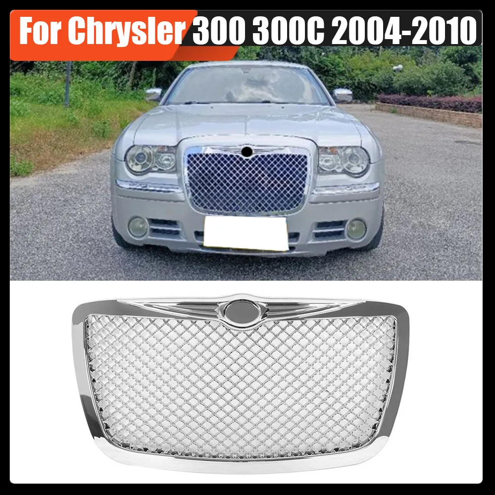 

Front Trim Mesh Cover Bumper Grill Upper Racing Grills Radiator Grille Car Modification Parts For Chrysler 300 300C 2004-2010